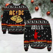 A.C.D.C Hells Bells Christmas ACDC Rock Band Merry Christmas Xmas Tree Xmas Gift Ugly Sweater