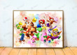 The Super Mario Bros Movie Mushroom Kingdom Mario Luigi Bowser Princess Peach Wall Art Print Poster