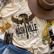 Retro Vintage 1950 Nashville Music City Trendy Nashville Tennessee Boho Vintage Guitar graphic Graphic Unisex T Shirt, Sweatshirt, Hoodie Size S - 5XL