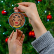 Beyonce Merry Christmas Holiday Christmas Tree Xmas Gift Santa Claus Ceramic Circle Ornament