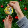 80s Inspired Bravestarr Brave Star Merry Christmas Holiday Christmas Tree Xmas Gift Santa Claus Ceramic Circle Ornament