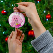 Jem and the Holograms Truly Outrageous 80s Cartoon Merry Christmas Holiday Christmas Tree Xmas Gift Santa Claus Ceramic Circle Ornament