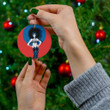 Cher Goddness Of Pop Merry Christmas Holiday Christmas Tree Xmas Gift Santa Claus Ceramic Circle Ornament