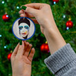 Lady GaGa Merry Christmas Holiday Christmas Tree Xmas Gift Santa Claus Ceramic Circle Ornament