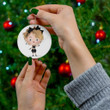 Madonna Round Merry Christmas Holiday Christmas Tree Xmas Gift Santa Claus Ceramic Circle Ornament