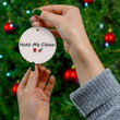 Britney Spears Merry Christmas Holiday Christmas Tree Xmas Gift Santa Claus Ceramic Circle Ornament