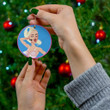Madonna The Blonde Ambition Tour Merry Christmas Holiday Christmas Tree Xmas Gift Santa Claus Ceramic Circle Ornament