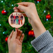 One Direction 1D Merry Christmas Holiday Christmas Tree Xmas Gift Santa Claus Ceramic Circle Ornament