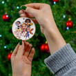 The Spice Girls Merry Christmas Holiday Christmas Tree Xmas Gift Santa Claus Ceramic Circle Ornament