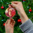 Christina Aguilera Merry Christmas Holiday Christmas Tree Xmas Gift Santa Claus Ceramic Circle Ornament