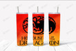 House Targaryen House of The Dragon Fire and Blood Game Of Thrones Stainless Steel Skinny Tumbler