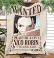 Wanted Dead Or ALive Robin Straw Hat Pirates Member One Piece Manga Anime Cozy Fleece Blanket Sherpa Blanket