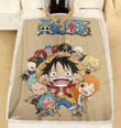 One Piece Character Straw Hat Pirates Members One Piece Manga Anime Cozy Fleece Blanket Sherpa Blanket