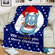 Aladin We Wish You A Merry Christmas Ugly Sweater Pattern Cozy Fleece Blanket Sherpa Blanket