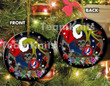 Grateful Dead Rock Band Grateful Dead Dancing Bear Merry Christmas Happy Xmas Gift Xmas Tree Ceramic Circle Ornament