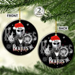 Jack Skellington The Beatles Rock Music Band Vintage Merry Christmas Happy Xmas Gift Xmas Tree Ceramic Circle Ornament