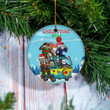 Horror Movie Character Michael Myers Jason Chucky Merry Christmas Happy Xmas Gift Xmas Tree Ceramic Circle Ornament