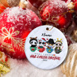 Have A Killer Christmas Horror Movie Chibi Custom Name Merry Christmas Happy Xmas Gift Xmas Tree Ceramic Circle Ornament