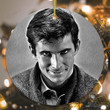 Norman Bates Vintage 1960s Horror Movie Merry Christmas Happy Xmas Gift Xmas Tree Ceramic Circle Ornament