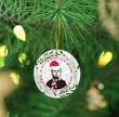 Michael Myers Quotes Horror Halloween Movie 2022 Merry Christmas Happy Xmas Gift Xmas Tree Ceramic Circle Ornament
