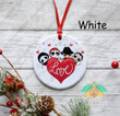 Valentine Horror Movie Character Michael Myers Jason Chucky Merry Christmas Happy Xmas Gift Xmas Tree Ceramic Circle Ornament