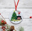 Have A Killer Christmas Horror Movie Pinhead Merry Christmas Happy Xmas Gift Xmas Tree Ceramic Circle Ornament