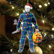 Michael Myers Halloween Movie 2022 Horror Movie Merry Christmas Happy Xmas Gift Xmas Tree Wooden/Acrylic Ornament