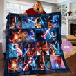 Star Wars Darth Vader Luke Skywalker Baby Yoda Merry Christmas Xmas Gift Premium Quilt Blanket Size Throw, Twin, Queen, King, Super King