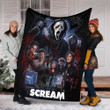 Ghost Face Halloween Scream Movie Horror Movie Merry Christmas Xmas Gift Premium Quilt Blanket Size Throw, Twin, Queen, King, Super King
