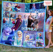 Custom Name Frozen Elsa Anna Merry Christmas Xmas Gift Premium Quilt Blanket Size Throw, Twin, Queen, King, Super King