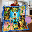 Tinker Bell Peter Pan Merry Christmas Xmas Gift Premium Quilt Blanket Size Throw, Twin, Queen, King, Super King