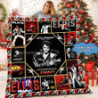 Custom Name Elvis Presley Albums cover Elvis Presley King Of Rock Elvis Movie 2022 Merry Christmas Xmas Gift Premium Quilt Blanket Size Throw, Twin, Queen, King, Super King