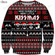 Merry Kissmas Kiss Band Merry Christmas Music Xmas Gift Xmas Tree Ugly Sweater