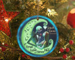 Jack and Sally The Nightmare Before Christmas Halloween Movie Merry Xmas Gift Xmas TRee Ceramic Circle Ornament