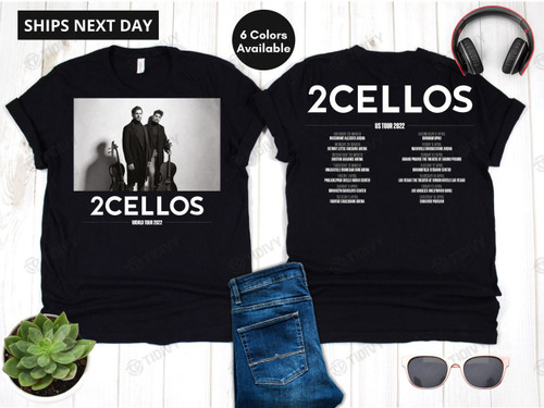2Cellos Dedicated Us Tour 2022 Music Festival Anniversary Two Sided Graphic Unisex T Shirt, Sweatshirt, Hoodie Size S - 5XL