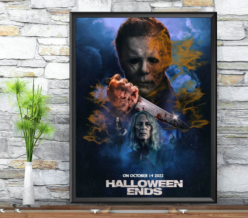 Halloween Ends 2022 Michael Myers His Time Has Come Horror Movie Halloween 2022 Michael Myers Wall Art Print Poster