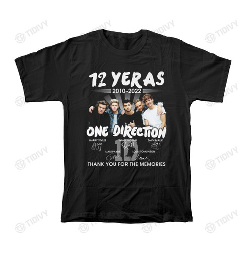 12 Years of One Direction 2010 2022 Thank You For The Memories Signature Graphic Unisex T Shirt, Sweatshirt, Hoodie Size S - 5XL