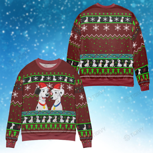 101 Dalmatians Merry Christmas Happy Xmas Gift Xmas Tree Ugly Sweater