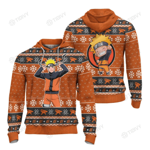Naruto Uzumaki Naruto Anime Manga Merry Christmas Xmas Gift Xmas Tree 3D All Over Printed Shirt, Sweatshirt, Hoodie, Bomber Jacket Size S - 5XL
