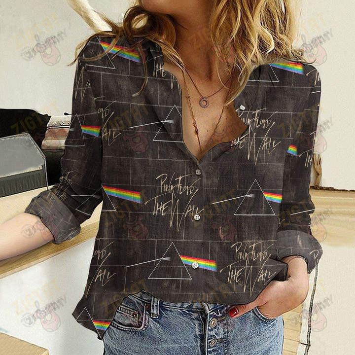 Pink Floyd The Dark Side of the Moon Linen Casual Shirt
