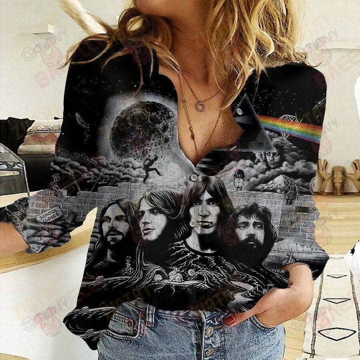 Pink Floyd The Dark Side of the Moon Linen Casual Shirt