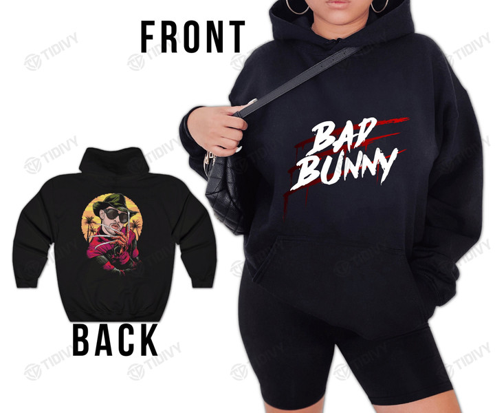 Bad Bunny Freddy Krueger Halloween Un Verano Sin Ti Horror Movie Fans Two Sided Graphic Unisex T Shirt, Sweatshirt, Hoodie Size S - 5XL