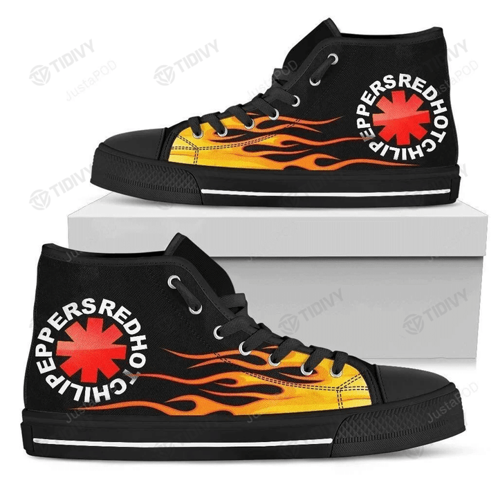 Red Hot Chili Peppers Members Logo RHCP Rock Band Unisex High Top Canvas Shoes