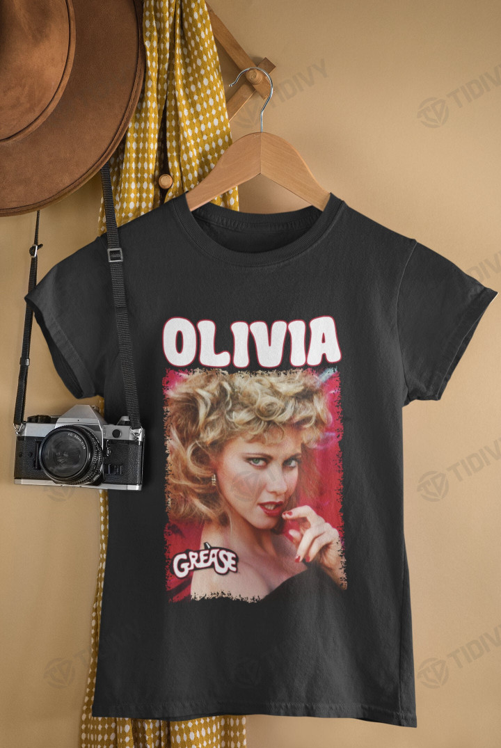 RIP Olivia Newton John Greese Star Olivia Newton 1963-2022 Sandy Grease Olivia Newton Fan Graphic Unisex T Shirt, Sweatshirt, Hoodie Size S - 5XL