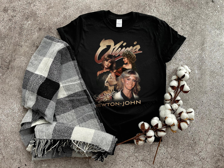 Vintage Olivia Newton-John 90s RIP Olivia Newton-John Thank You For The Memories 1948 2022 Graphic Unisex T Shirt, Sweatshirt, Hoodie Size S - 5XL