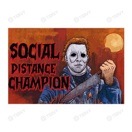 Halloween Horror Movie Characters Social Distance Champion Michael Myers Halloween Movie 2022 Doormat