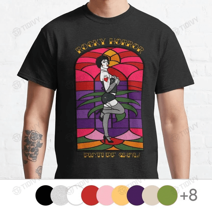 Stained Glass - The Rocky Horror Picture Show Classic Frank N Furter Vintage Music Best Movie Halloween Graphic Unisex T Shirt, Sweatshirt, Hoodie Size S - 5XL