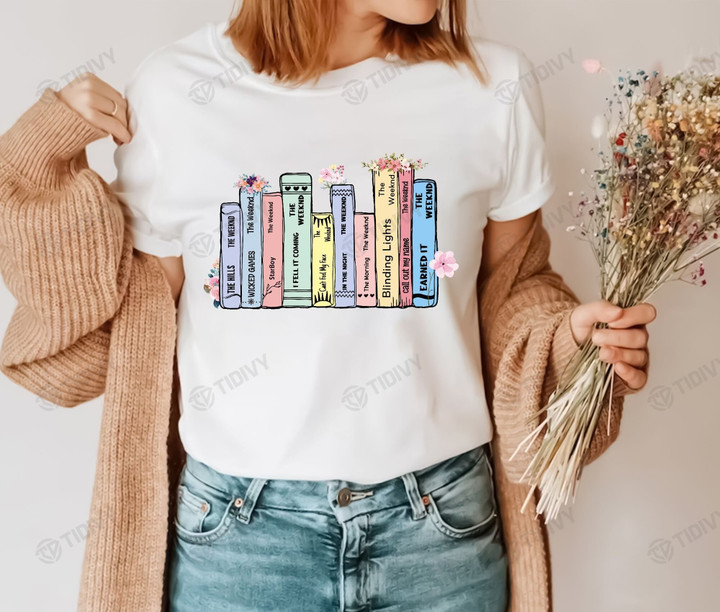 The Weeknd Songs As Books Floral The Weeknd After Hours Til Dawn Tour 2022 Vintage Graphic Unisex T Shirt, Sweatshirt, Hoodie Size S - 5XL