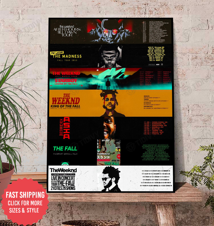 The Weeknd 2022 Concert After houses Till Dawn Tour 2022 Dawn FM The Weeknd All Tour Wall Art Print Poster