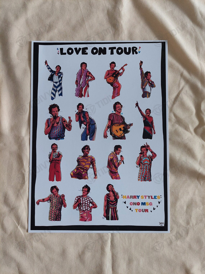 Harry Styles Love On Tour 2022 Hary's House New Album As It Was Harry Styles Bunny Tour 2022 Wall Art Print Poster